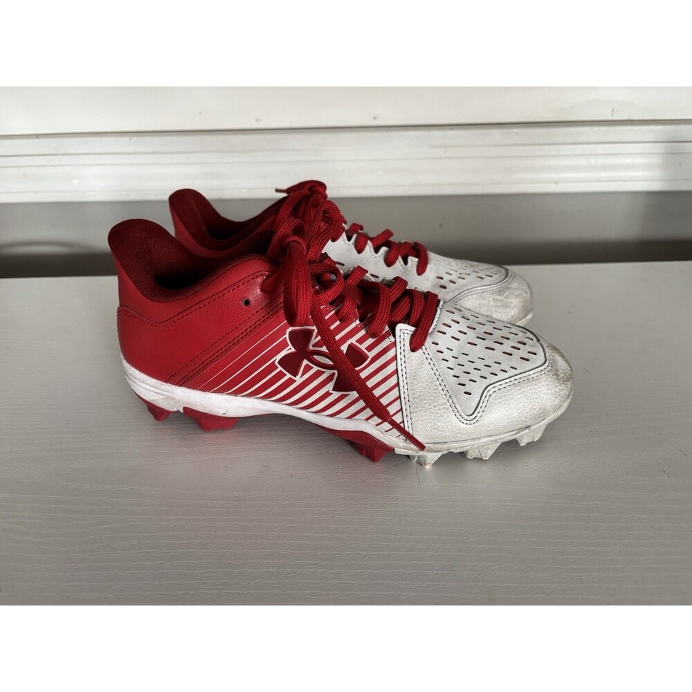 Under Armour Boys Leadoff Mid Rm Baseball Shoe Red Size 6.5 M Big Kid